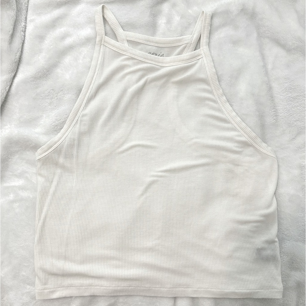 aerie Ribbed Racerback Cropped Tank